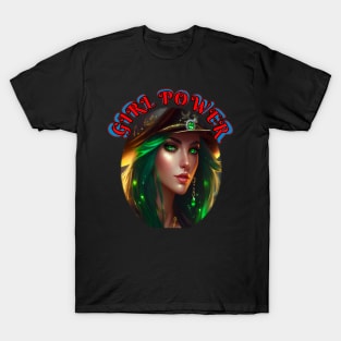 Girl power, Green eyed pirate queen T-Shirt